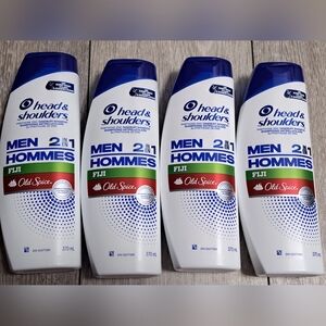 4 New Head & Shoulders Old Spice Men 2-in-1 Shampoo and Conditioner, Fiji